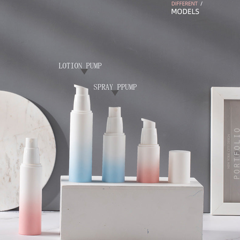 Gradient Airless Cosmetic Bottles 30ml 50ml with Lotion and Spray Pump