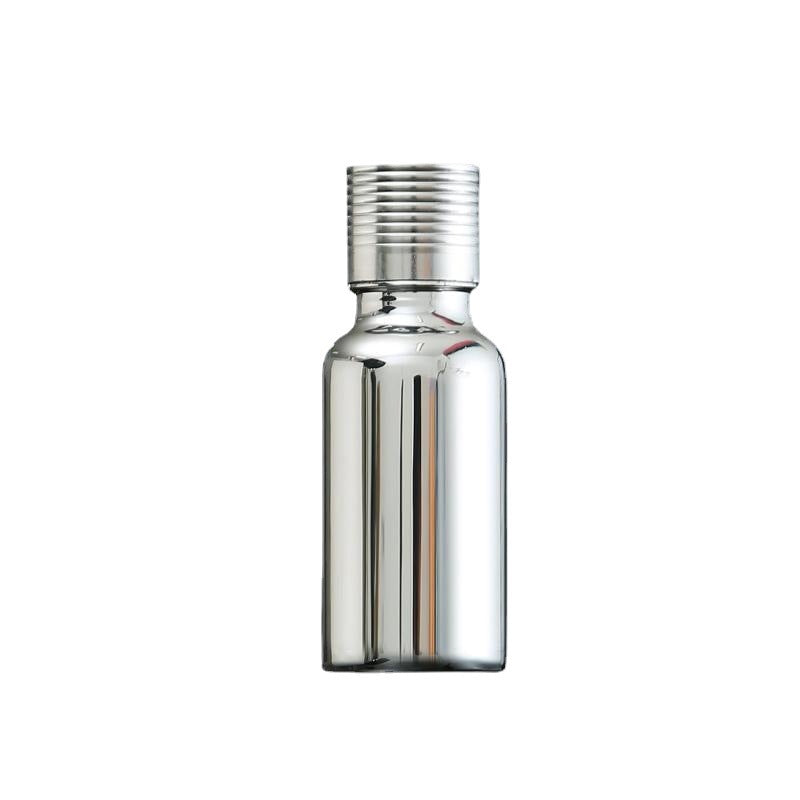 Silver Coated Essential Oil Bottles Glass with Pipette Dropper 10~50ml