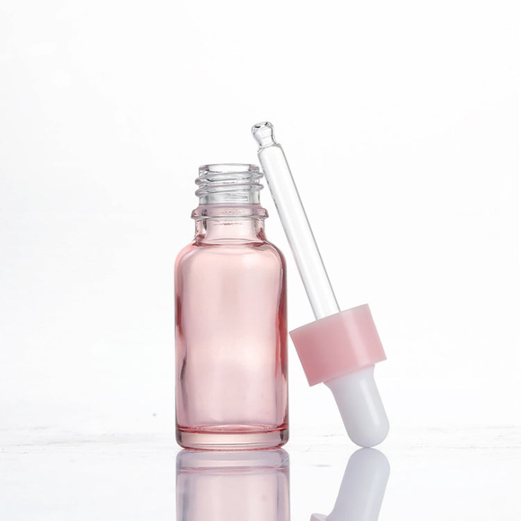 Pink Glass Dropper Bottles for Cosmetics - 10ml, 20ml, 30ml / 1OZ
