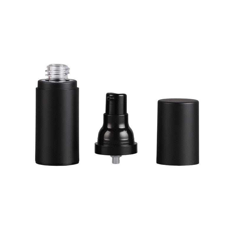 Black Airless Bottle with Pump or Dispenser for Cosmetic- 15, 30, 50ml