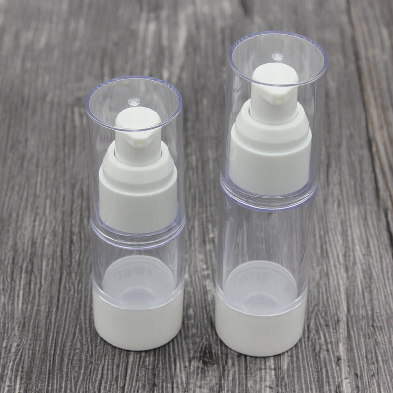 Airless Pump Travel Bottles for Cosmetics - 15ml, 30ml, 50ml Sizes