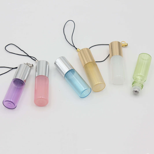 Mini 5ml Roll On Glass Bottles Pearl Color for Perfume Essential Oil With Ball Roller