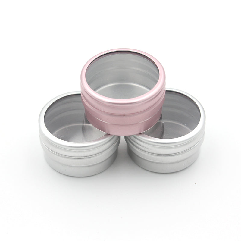 10g Empty Aluminium Cosmetic Tin Luxury Round Aluminum Jar Can Nail Decoration Crafts Pot Container