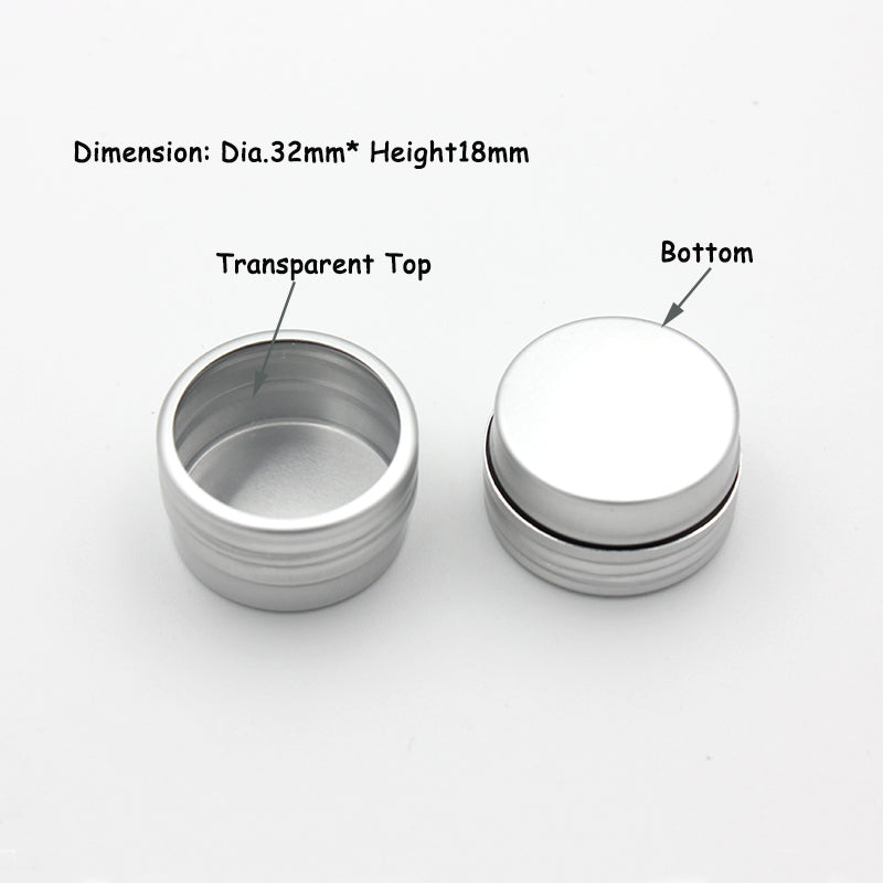 10g Empty Aluminium Cosmetic Tin Luxury Round Aluminum Jar Can Nail Decoration Crafts Pot Container