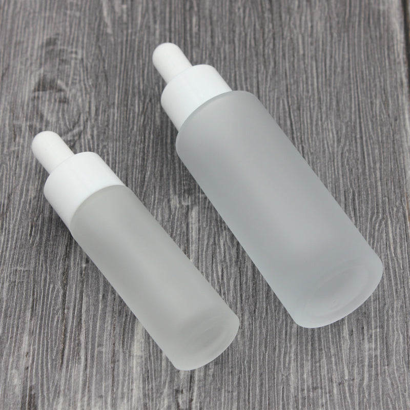 30ml Frosted Glass Dropper Bottles for Essential Oils with White Cap