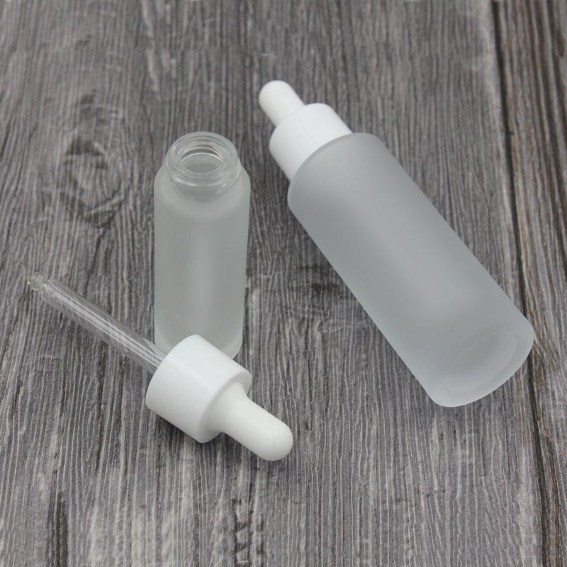 30ml Frosted Glass Dropper Bottles for Essential Oils with White Cap