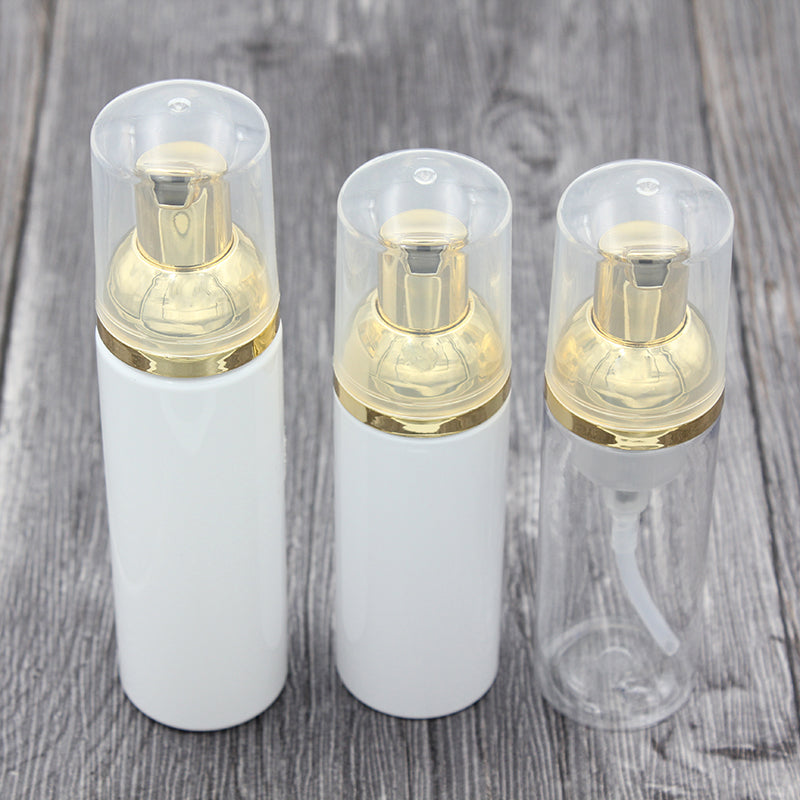 Plastic Soap Dispenser Bottle with Gold Pump Foam 30ml 50ml