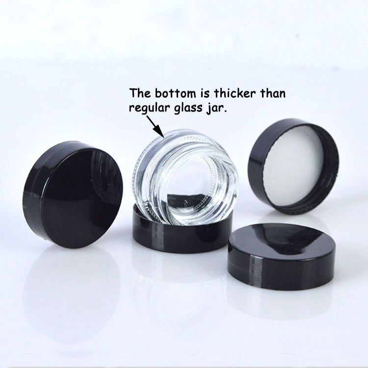 Clear Eye Cream Jar Bottle 3g 5g Empty Glass Lip Balm Container Cosmetic Sample Jars