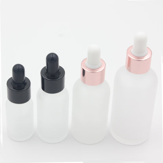 clear frosted dropper bottle