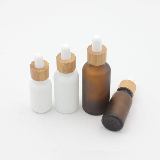 Frosted Amber Glass Dropper Bottle