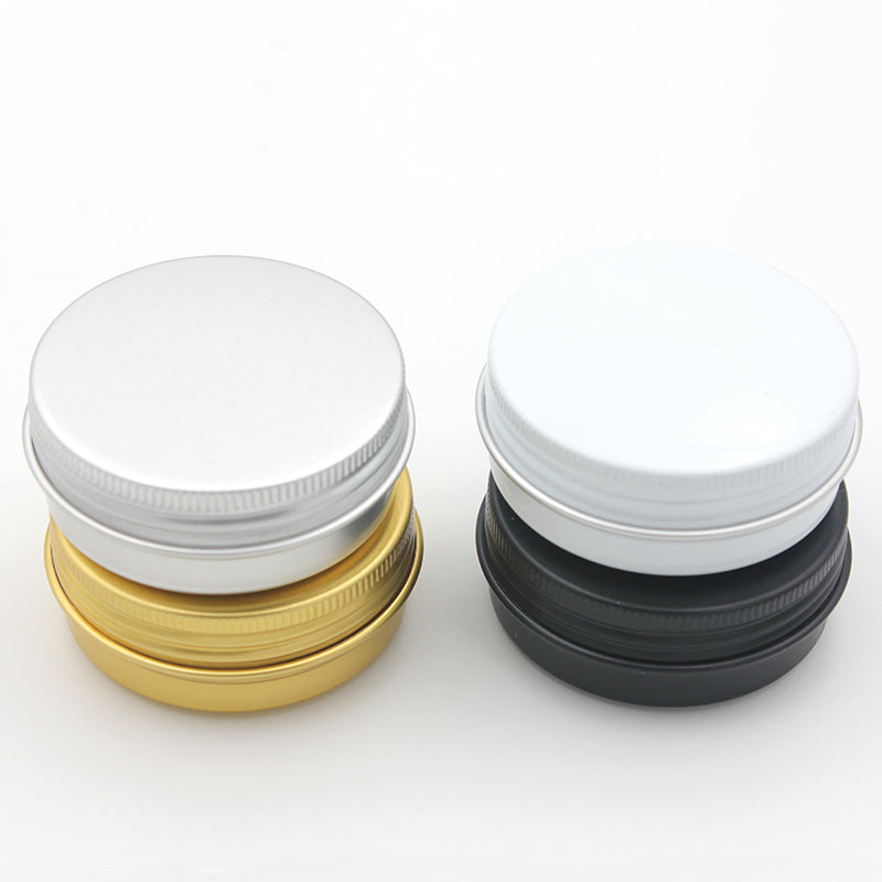 1Oz/30ml Cosmetic Aluminum Jar Cans Empty Lip Balm Container with Screw Lid