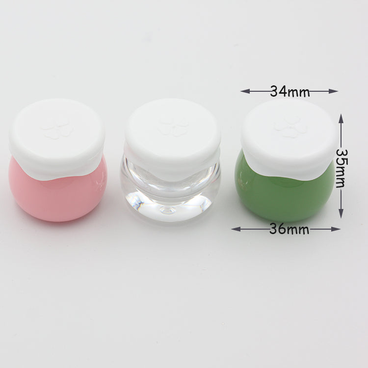 50PCS/Lot 10g Cosmetic Small Cream Jar Pink Green Plastic Containers for Cosmetics