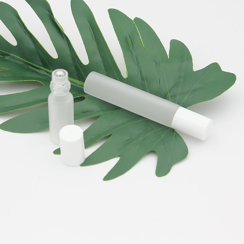 Frosted Glass Perfume Roll On Bottles - 3, 5, 10ml Essential Oil Vials