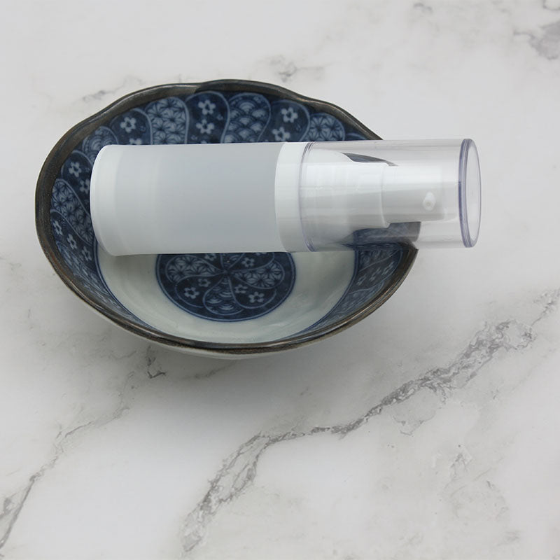 Refillable Airless Cosmetic Bottle - Clear Frosted in 15ml 30ml 50ml