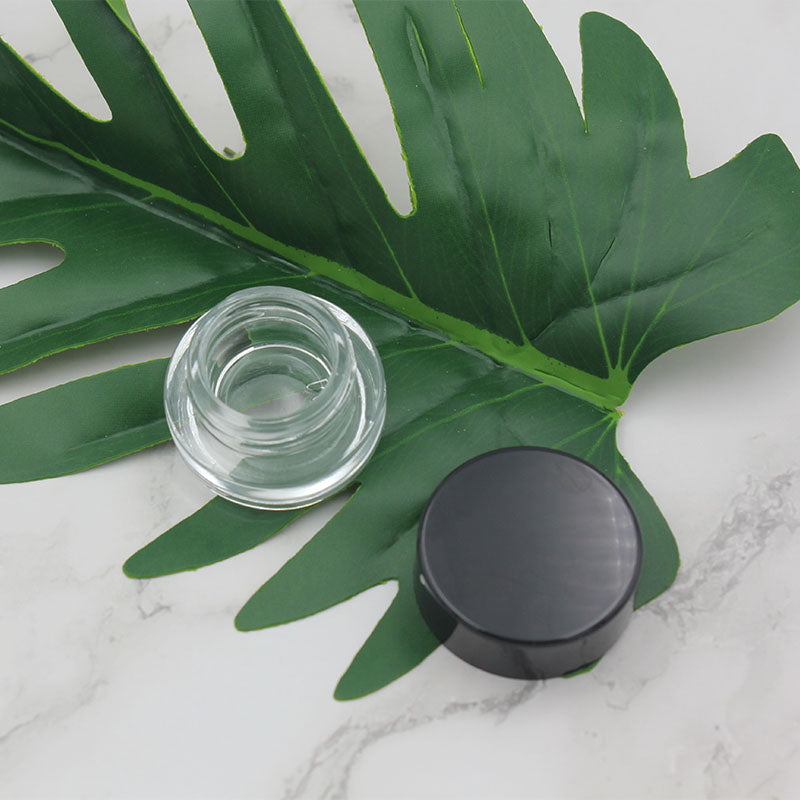 Clear Eye Cream Jar Bottle 3g 5g Empty Glass Lip Balm Container Cosmetic Sample Jars