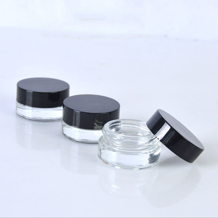 Clear Eye Cream Jar Bottle 3g 5g Empty Glass Lip Balm Container Cosmetic Sample Jars
