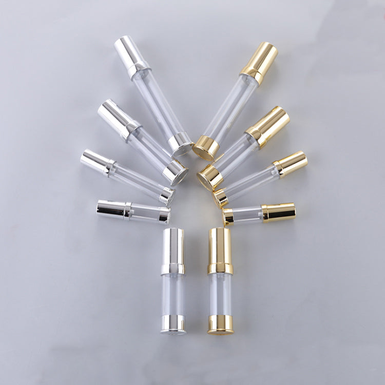 Empty Airless Pump Bottles in Silver and Gold for Skincare 5ml~50ml
