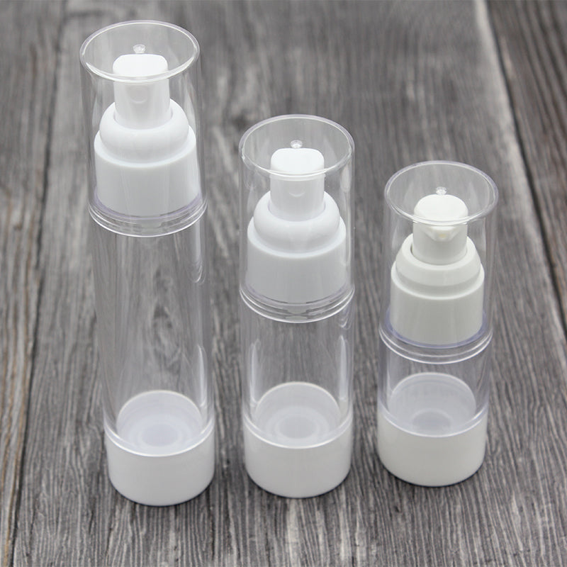 Airless Pump Travel Bottles for Cosmetics - 15ml, 30ml, 50ml Sizes