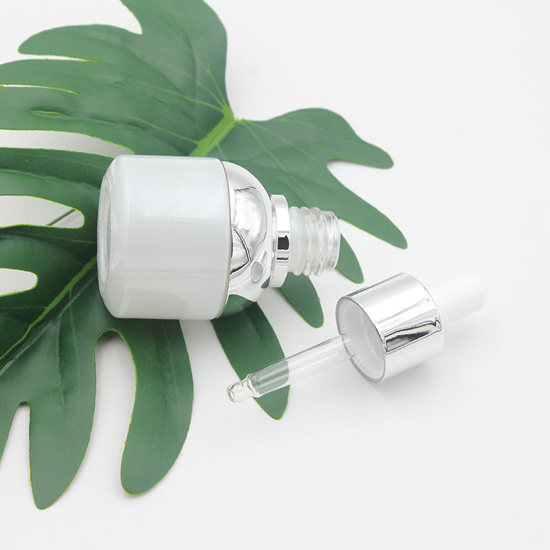 Glass Dropper Bottles Wholesale- 30ml Essential Oil Bottle Pearl White