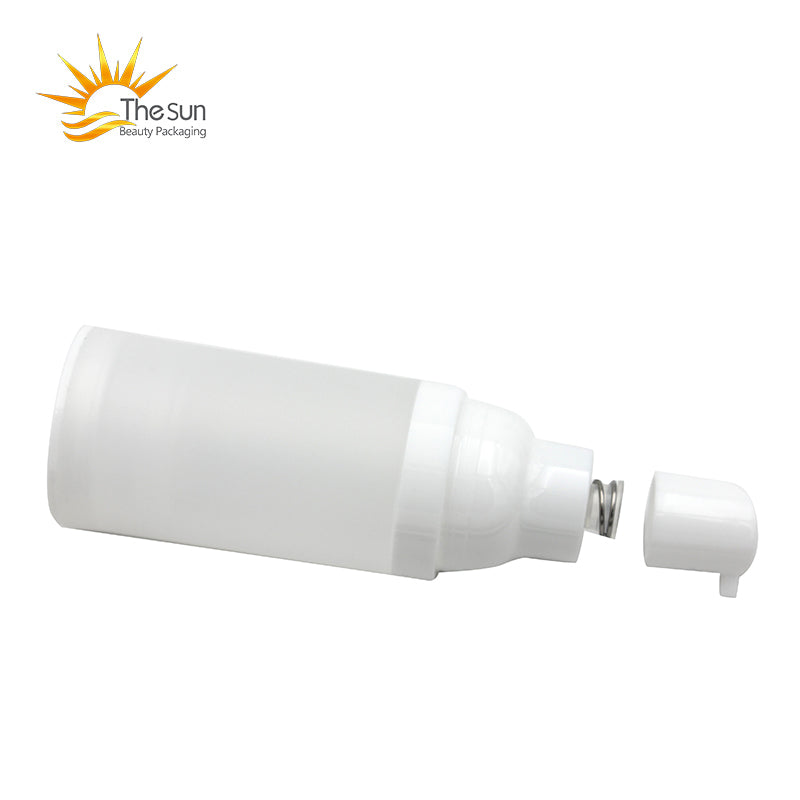 Refillable Airless Cosmetic Bottle - Clear Frosted in 15ml 30ml 50ml