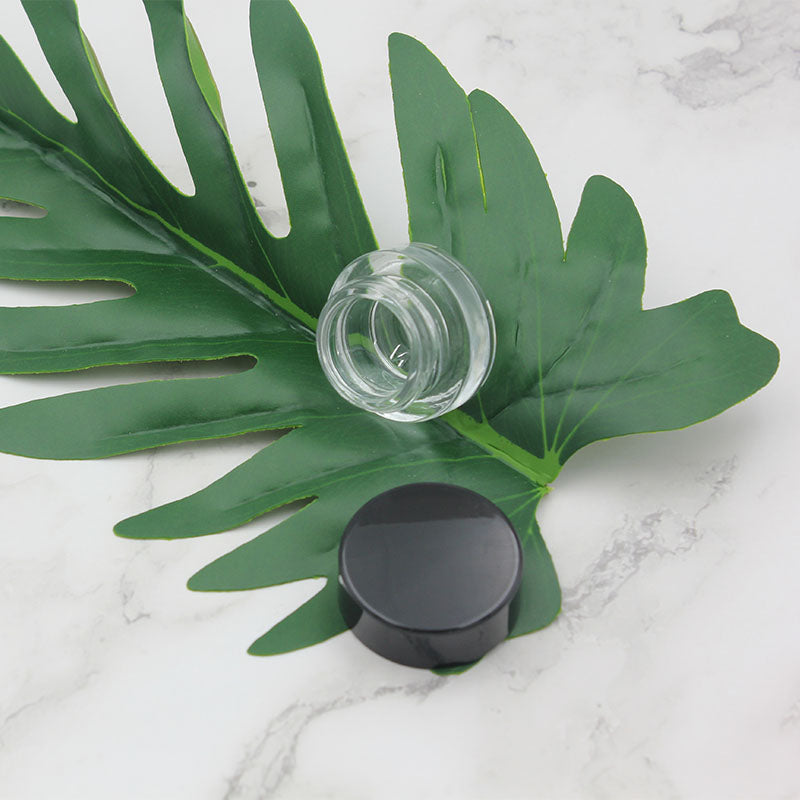 Clear Eye Cream Jar Bottle 3g 5g Empty Glass Lip Balm Container Cosmetic Sample Jars