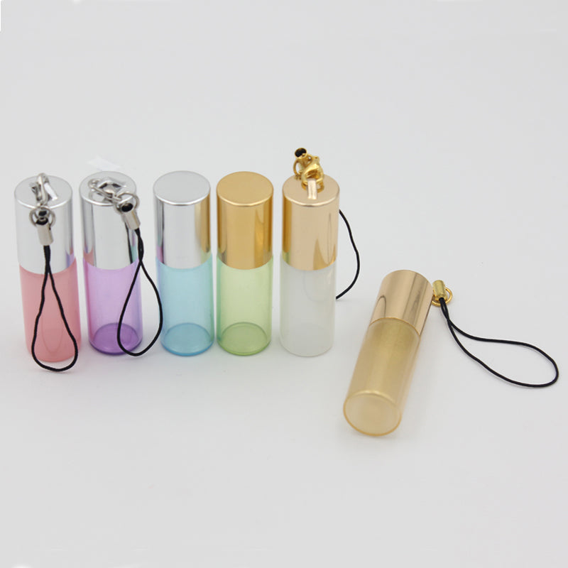 Mini 5ml Roll On Glass Bottles Pearl Color for Perfume Essential Oil With Ball Roller