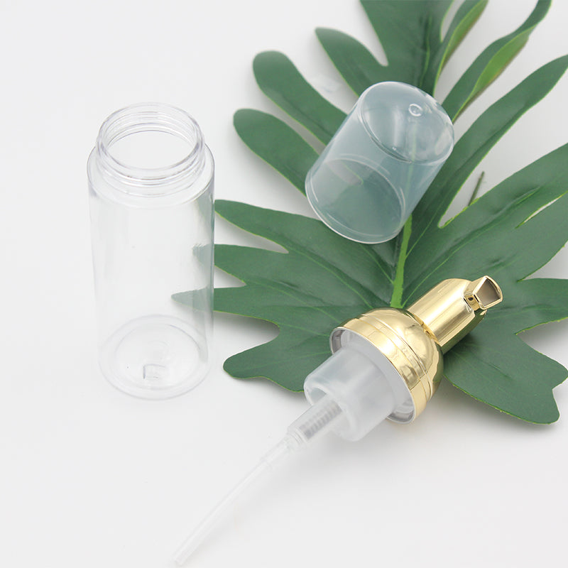 Plastic Soap Dispenser Bottle with Gold Pump Foam 30ml 50ml
