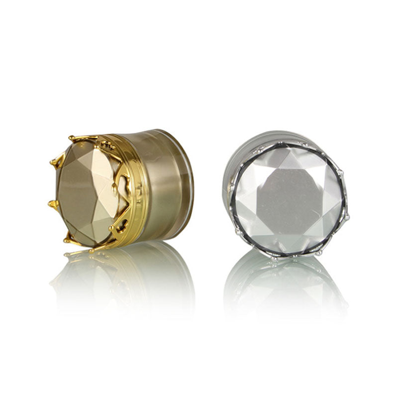 15g 20g gold cosmetic jar for cream empty cosmetics container with crown shape cap