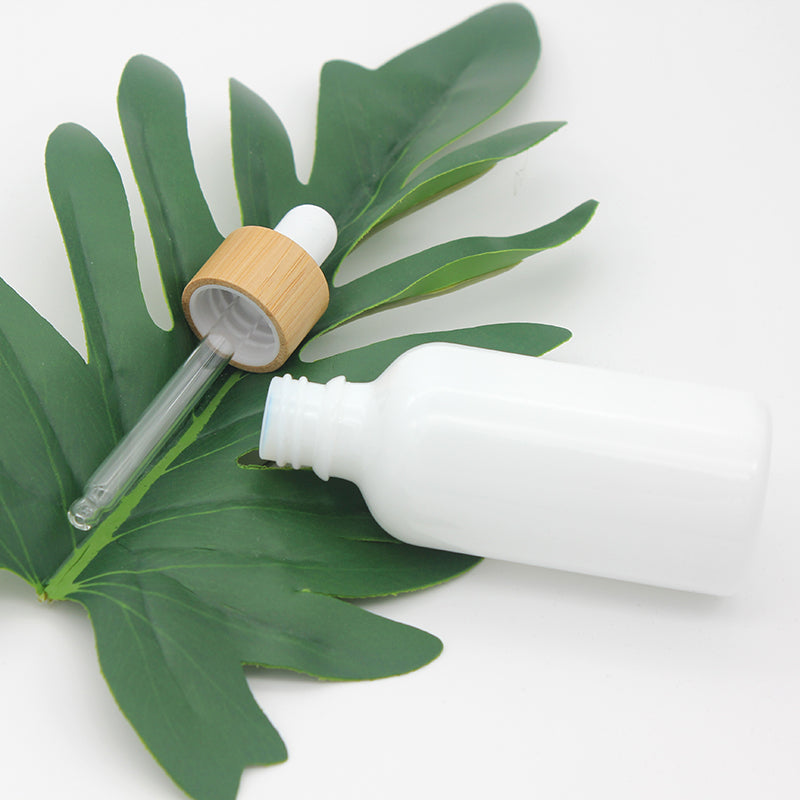 Whiteware Essential Oil Bottle with Bamboo Dropper Cap - 15, 30, 50ml
