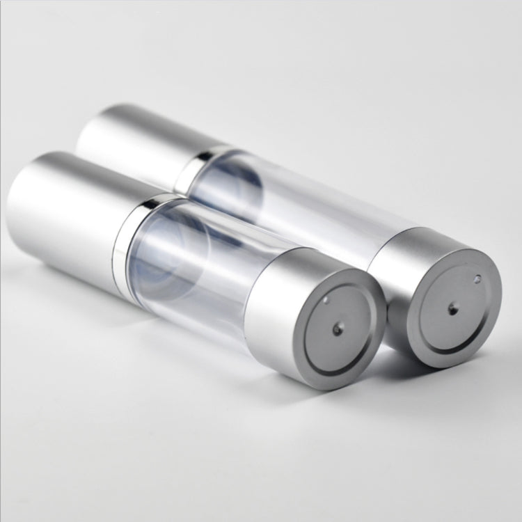 50ml Airless Pump Bottles Wholesale- Silver Cosmetic Bottle for Lotion