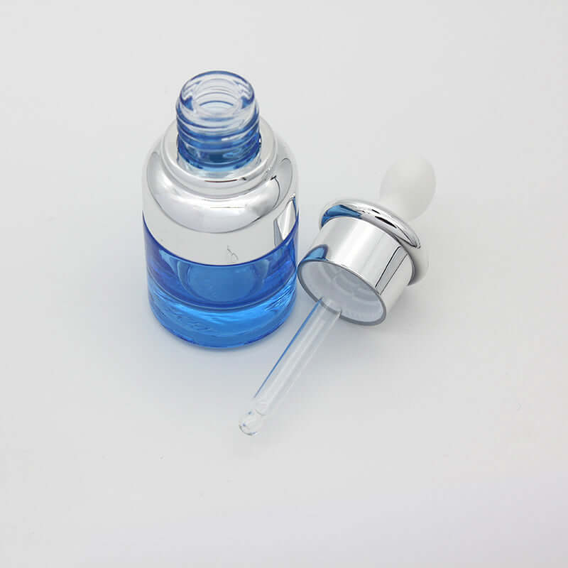 Blue Glass Dropper Bottle