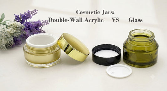 Bulk Cosmetic Jars: Comparison of Double-Wall Acrylic and Glass for creams.