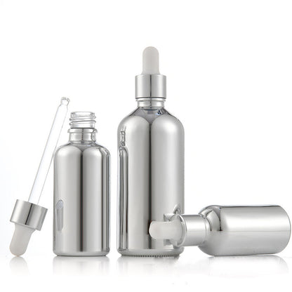 Silver Coated Glass Essence Oil Perfume Bottles Liquid Reagent Pipette Dropper Bottle 10ml~50ml