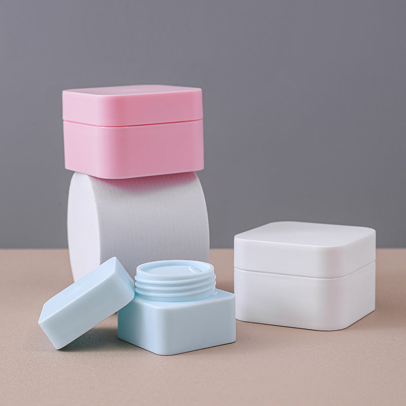 Square Plastic Empty Cosmetic Jars - Various Sizes (5g/10g/20g/30g) for Cream & Skin Care Samples