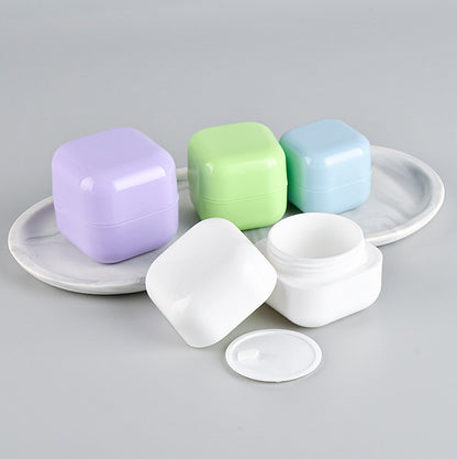 Square Double-Walled Plastic Cream Jar | Perfect for Cosmetic & Skin Care (Sizes: 5g, 10g, 20g, 30g)