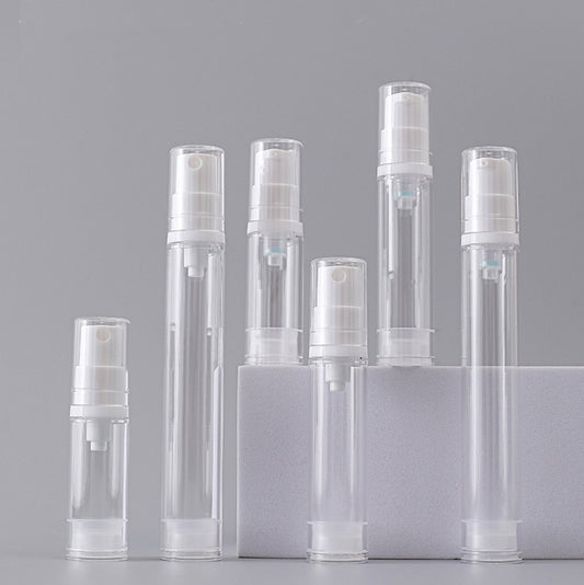 Clear Airless Bottle with 5ml & 10ml & 15ml Capacity for Cosmetics - Lotion and Spray Pump Design Ideal for Samples
