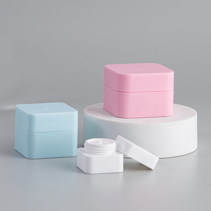 Square Plastic Empty Cosmetic Jars - Various Sizes (5g/10g/20g/30g) for Cream & Skin Care Samples