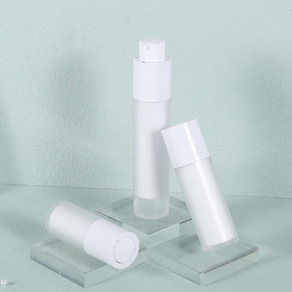 White Airless Pump Bottles Empty- Frosted 15ml 30ml 50ml for Skin Care