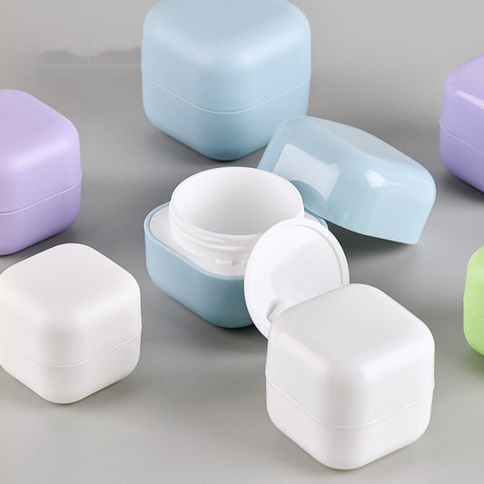 Square Double-Walled Plastic Cream Jar | Perfect for Cosmetic & Skin Care (Sizes: 5g, 10g, 20g, 30g)