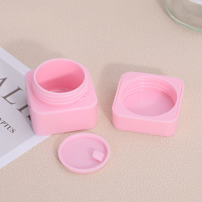Square Plastic Empty Cosmetic Jars - Various Sizes (5g/10g/20g/30g) for Cream & Skin Care Samples