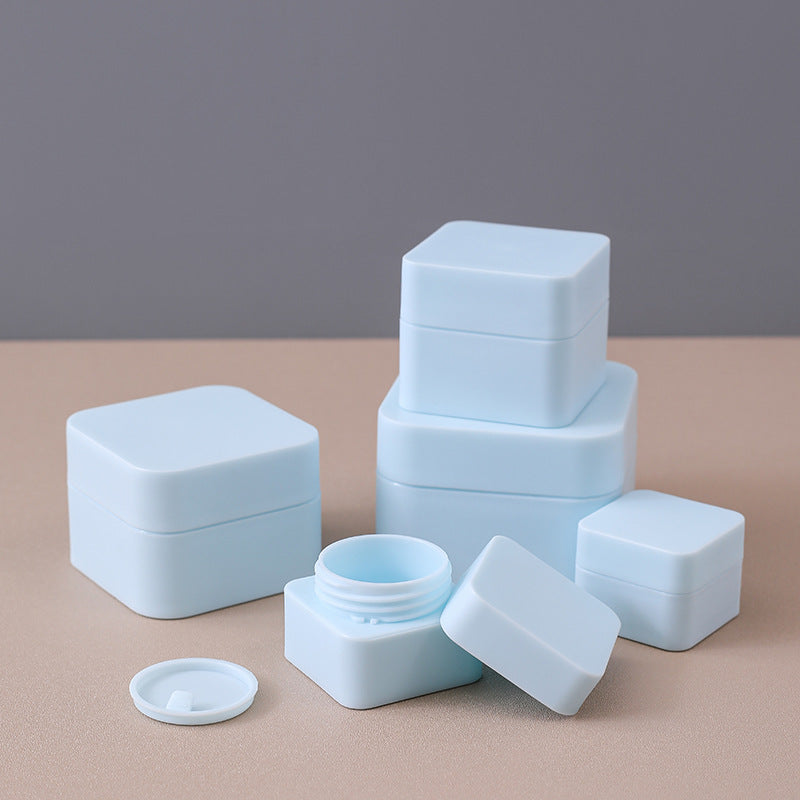 Square Plastic Empty Cosmetic Jars - Various Sizes (5g/10g/20g/30g) for Cream & Skin Care Samples