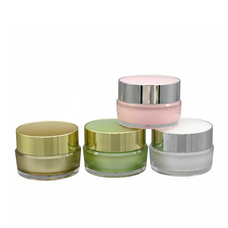 colorful acrylic plastic cream jar