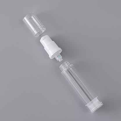 Clear Airless Bottle with 5ml & 10ml & 15ml Capacity for Cosmetics - Lotion and Spray Pump Design Ideal for Samples