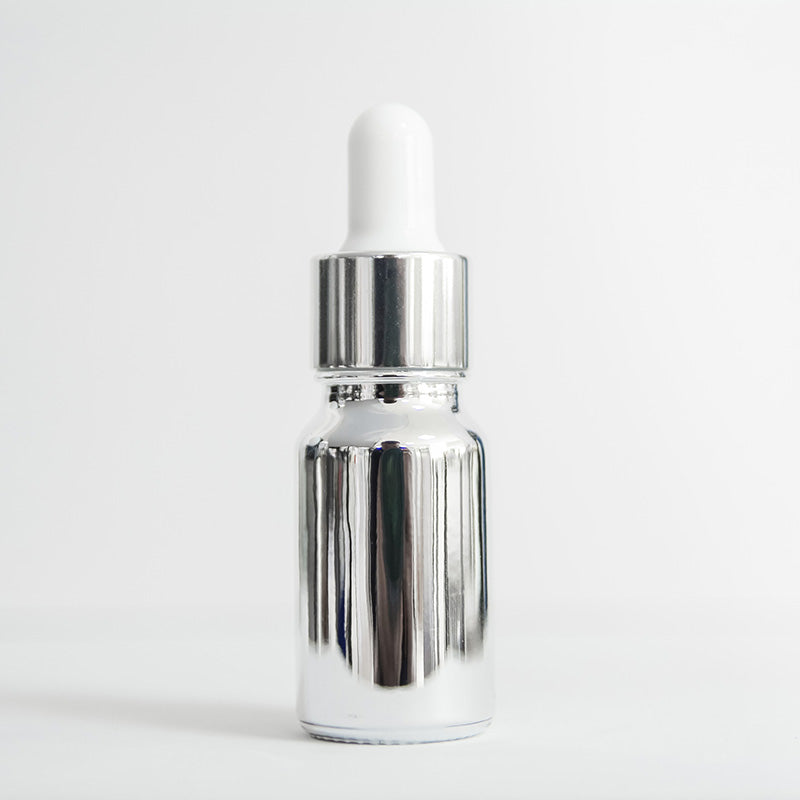 Silver Coated Glass Essence Oil Perfume Bottles Liquid Reagent Pipette Dropper Bottle 10ml~50ml