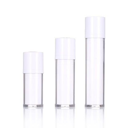 White Airless Pump Bottles Empty- Frosted 15ml 30ml 50ml for Skin Care