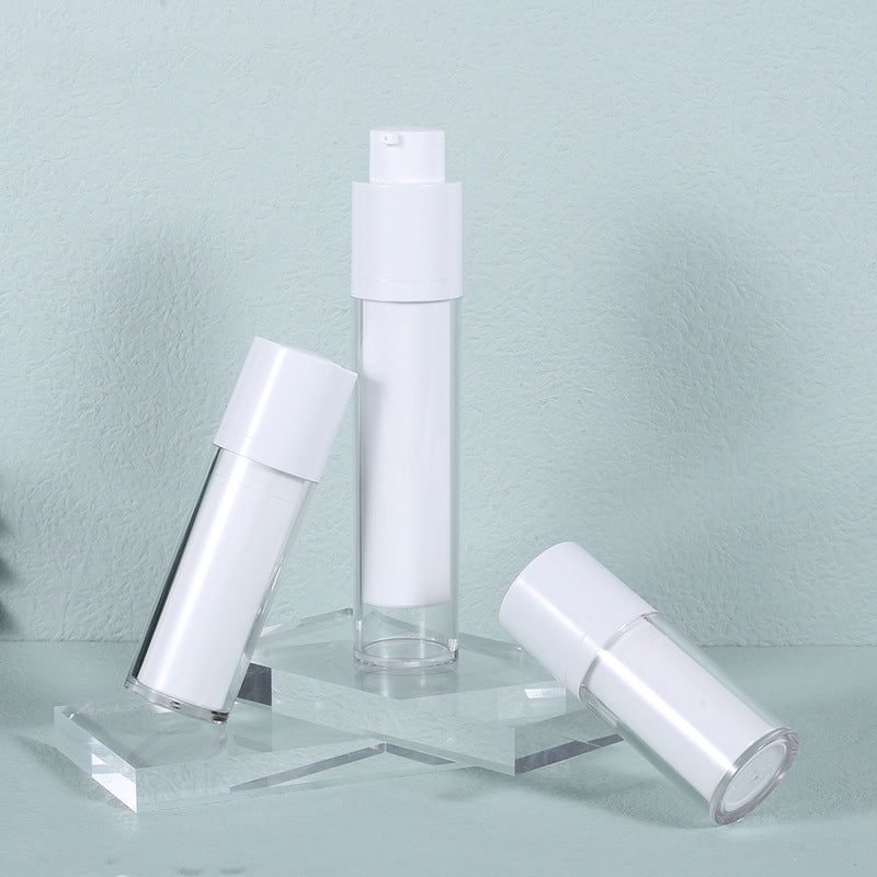 White Airless Pump Bottles Empty- Frosted 15ml 30ml 50ml for Skin Care