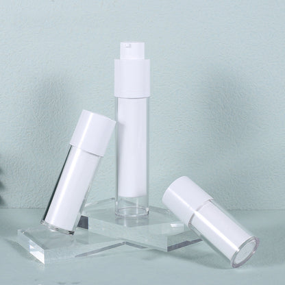 White Airless Pump Bottles Empty- Frosted 15ml 30ml 50ml for Skin Care