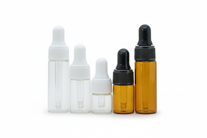 Mini Amber Glass Dropper Bottles