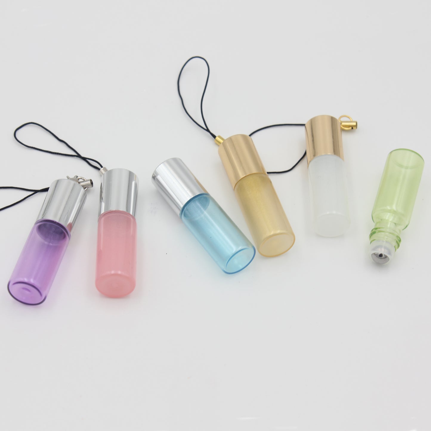 Mini 5ml Roll On Glass Bottles Pearl Color Fragrance Perfume Essential Oil Bottles With Stainless Steel Ball Roller