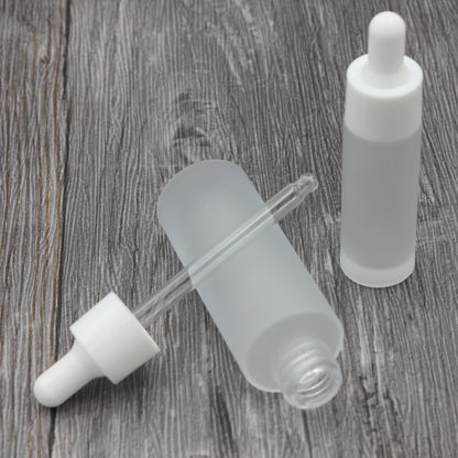 30ml Frosted Glass Dropper Bottles for Essential Oils with White Cap